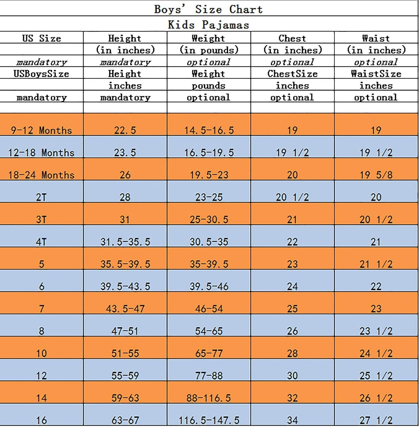 Kids & Toddler Girls Boys Pajamas 2 Piece Pjs Set 100% Cotton Sleepwear