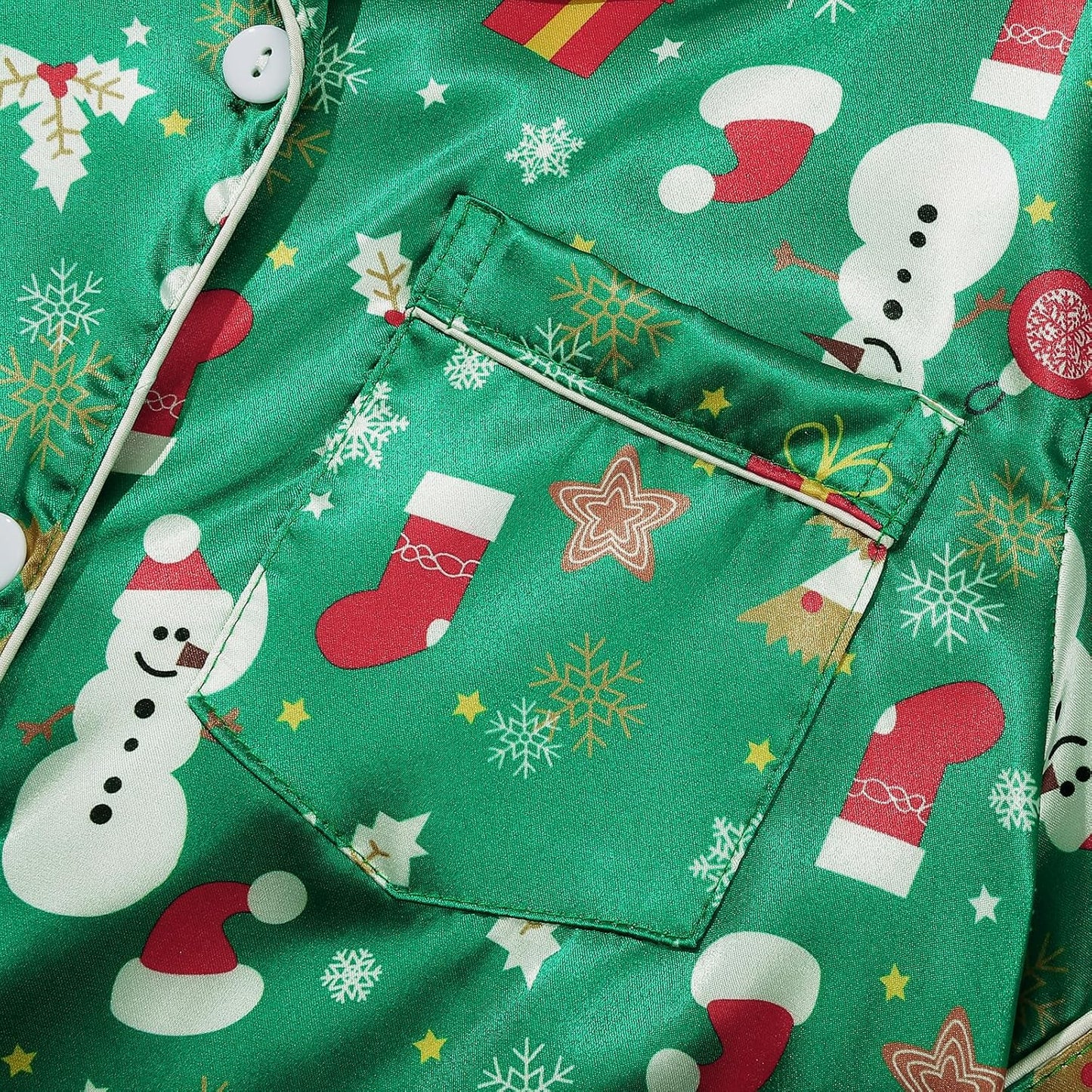 Pajama Set for Kid Baby Boy Girl Button-Up Silk Pajama Sleepwear Nightwear Loungewear Clothes Set Gifts for Kids