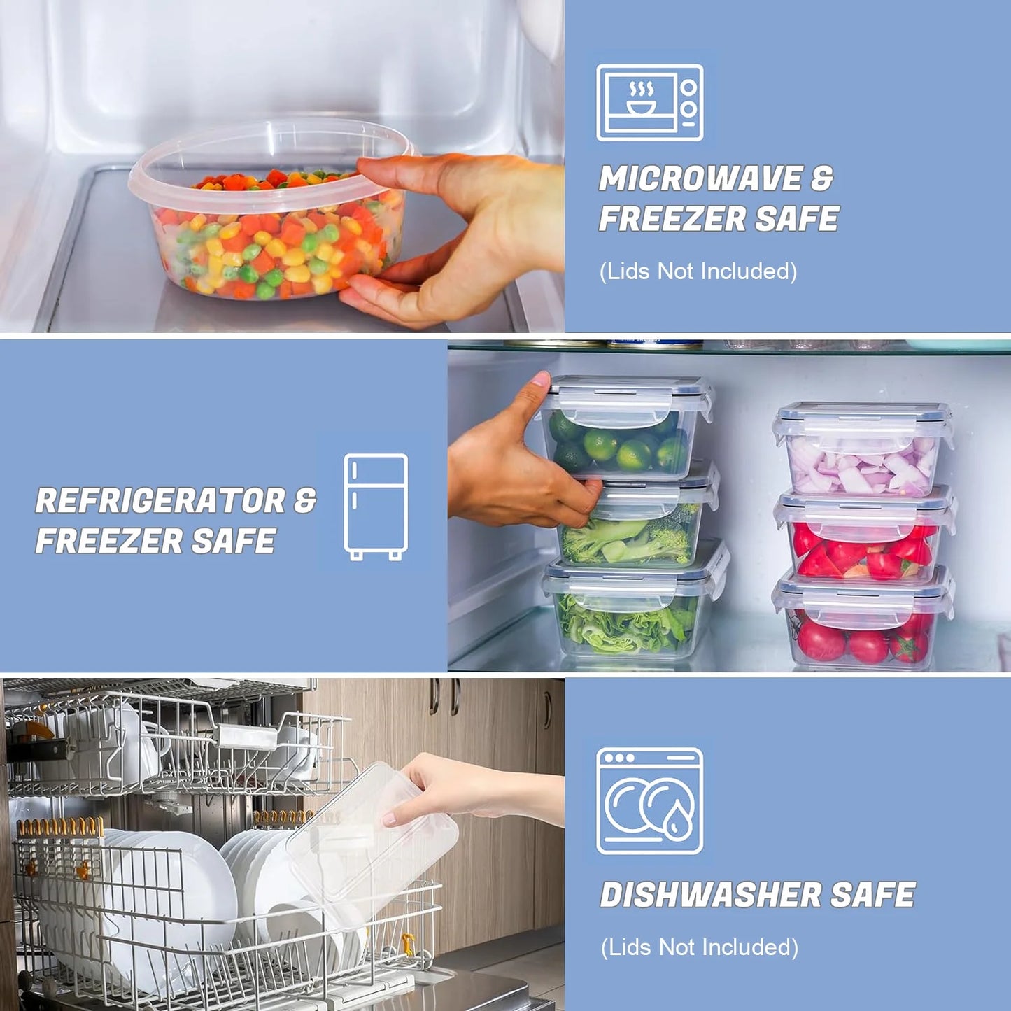 24 Pack Airtight Food Storage Containers Set with Lids, Plastic Leak-Proof Canisters for Cereal Flour Sugar,Bpa Free Leak Proof Plastic Lunch Boxes(Labels & Marker)