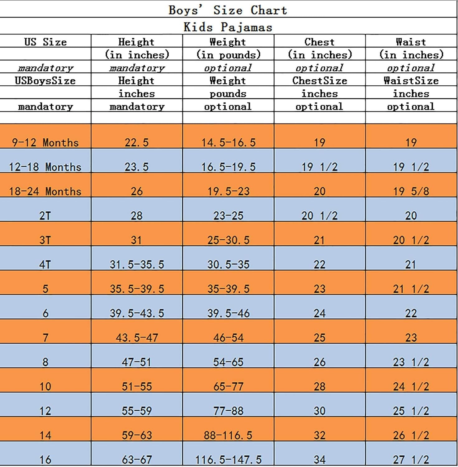 Kids & Toddler Girls Boys Pajamas 2 Piece Pjs Set 100% Cotton Sleepwear