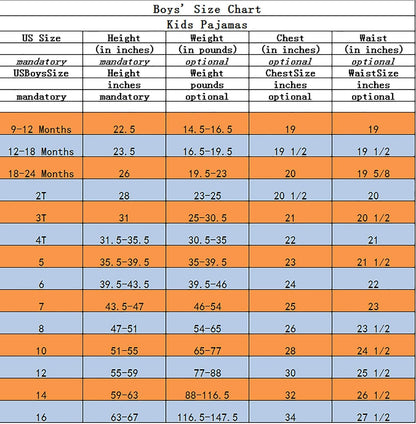 Kids & Toddler Girls Boys Pajamas 2 Piece Pjs Set 100% Cotton Sleepwear