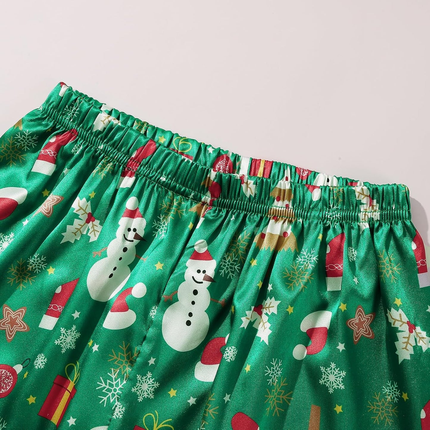 Pajama Set for Kid Baby Boy Girl Button-Up Silk Pajama Sleepwear Nightwear Loungewear Clothes Set Gifts for Kids