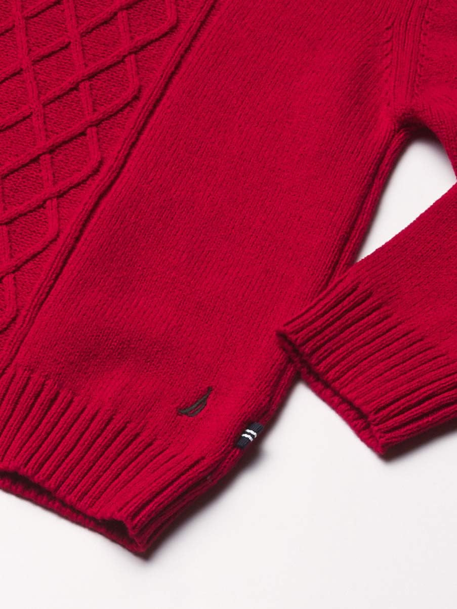 Boys' 2-Piece Quarter Zip Pullover Sweater and Pants Set